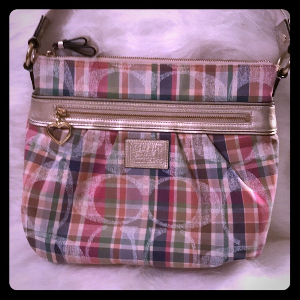 Coach Poppy Daisy Madras Crossbody Bag